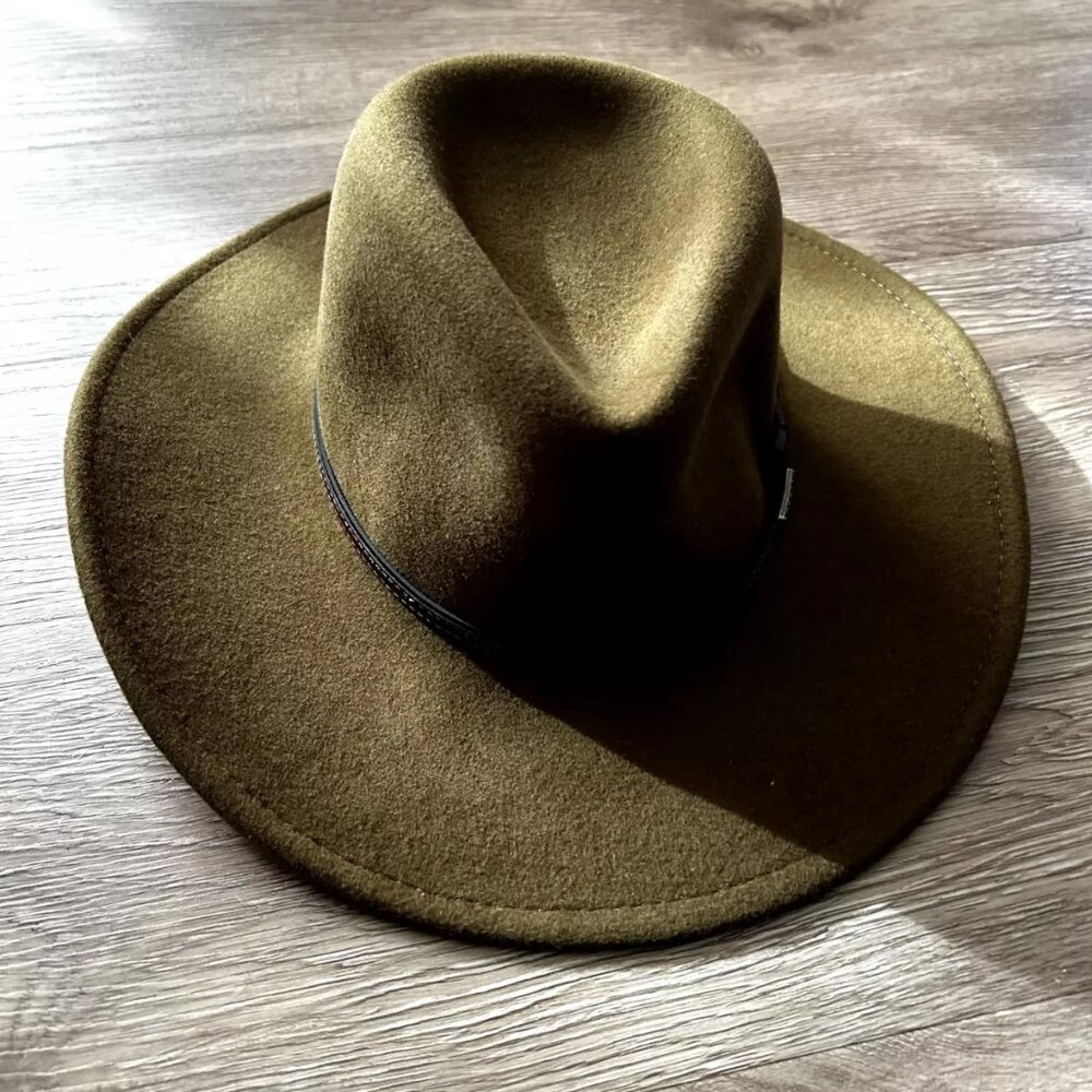 STETSON Unisex Bozeman Felt Outdoor Hat w/ Pinch Front Crown - Light Brown - XS